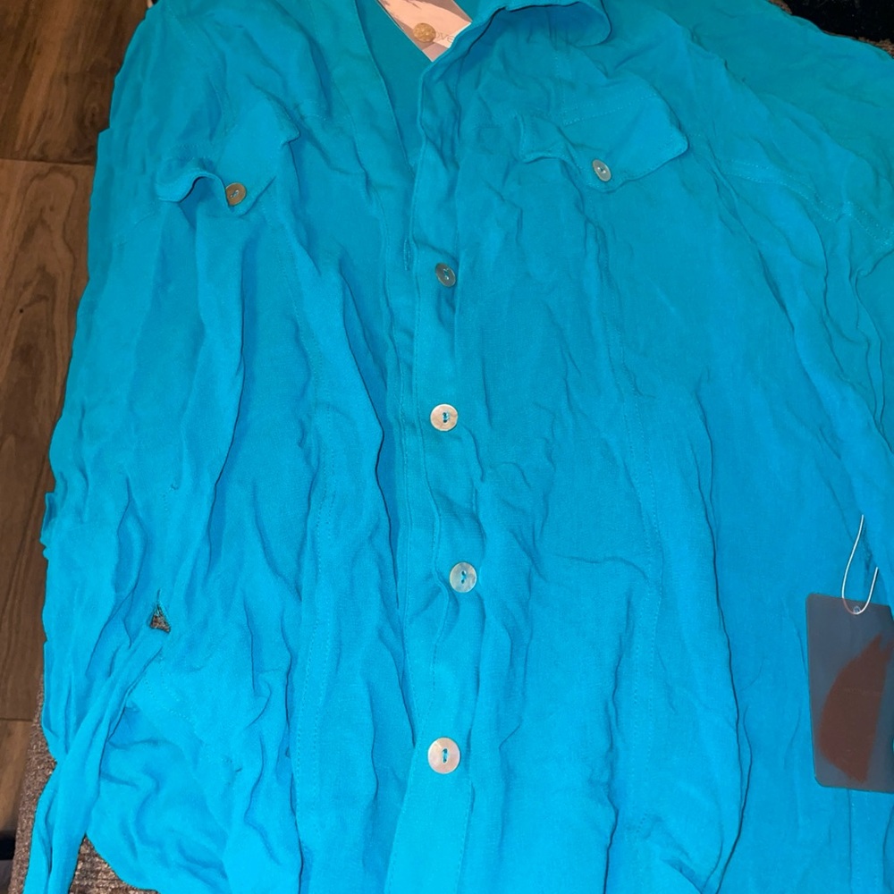 Forever 21 Women's Bright Blue Blouse
